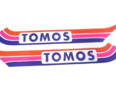 Tomos Sticker / Transfer Set Tank Tomos A3 Rood / Paars / Blauw Oud Model 39 X 6cm