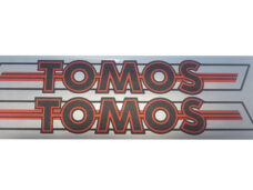 Tomos Sticker / Transfer Set Tank Tomos 4l Rood / Zilver 20.5 X 2.6cm