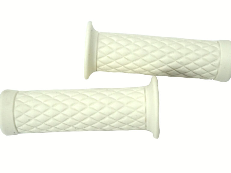 Universeel Scooter Bromfiets Handvat Set 22/24x125mm Wit Retro Dama Stuur