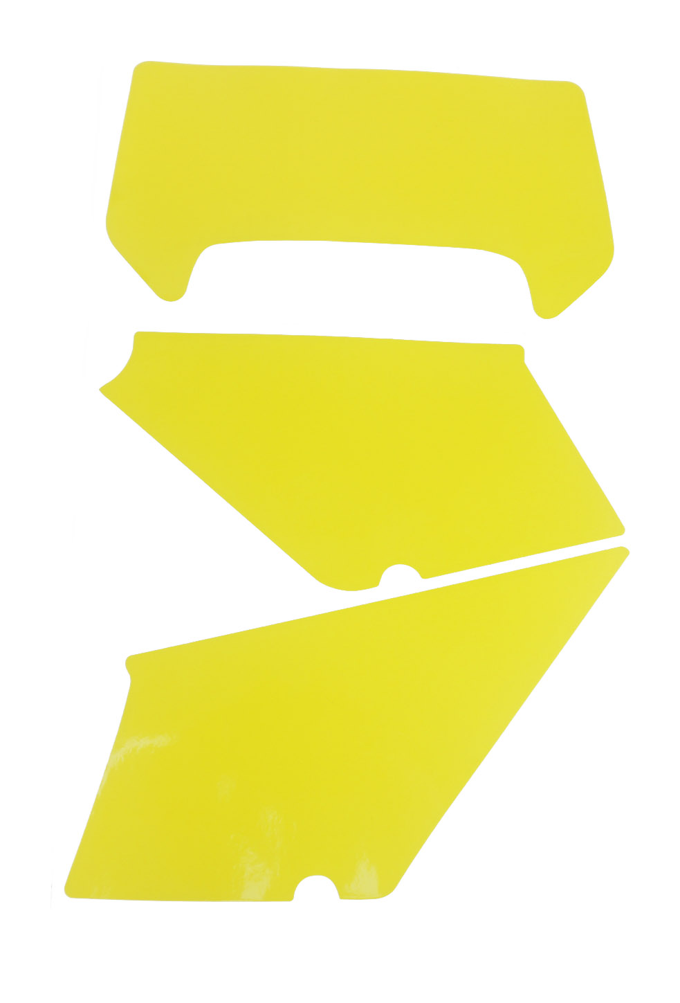 Honda Mt Stickerset 3-delig Honda Mt Geel (blackout Folie) (laatste Model Mt Kappenset)