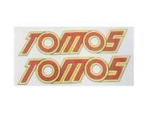 Tomos Sticker / Transfer Set Tank Tomos 4l Geel / Rood Oud Model 12 X 2.8cm