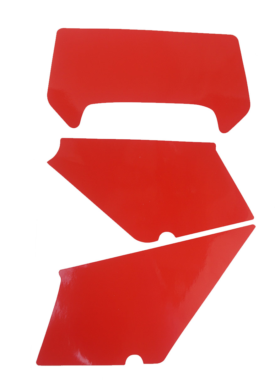 Honda Mt Stickerset 3-delig Honda Mt Rood (blackout Folie) (laatste Model Mt Kappenset)