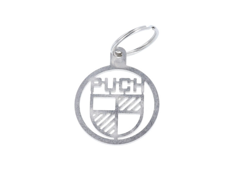 Puch Sleutelhanger Rvs Puch Logo 41mm Diameter 2mm Dik