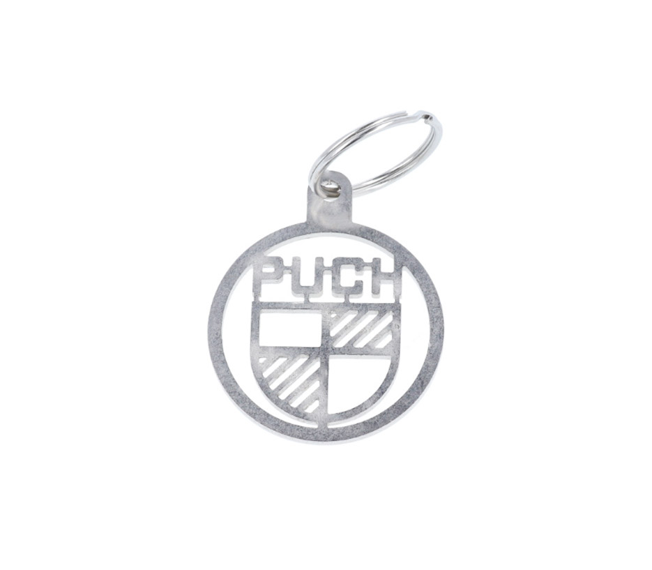 Puch Sleutelhanger Rvs Puch Logo 41mm Diameter 2mm Dik
