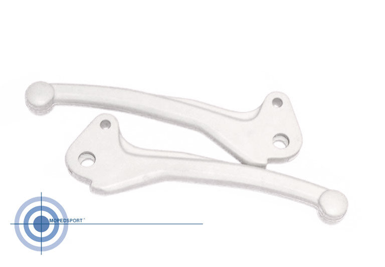 Vespa Pk Rem/koppelings Greep Per Stel Plastic Wit Stuur
