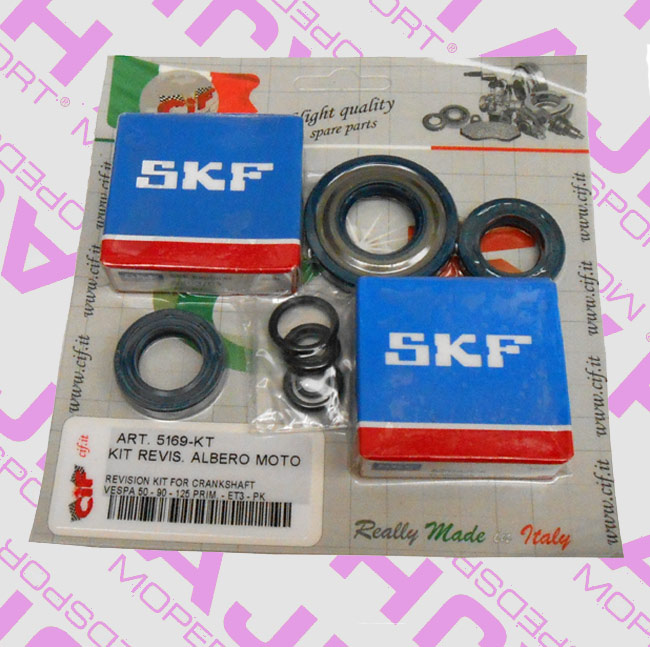 SKF krukaslagerset 6204 C4 en 6303 C3 voor Vespa Smallframe