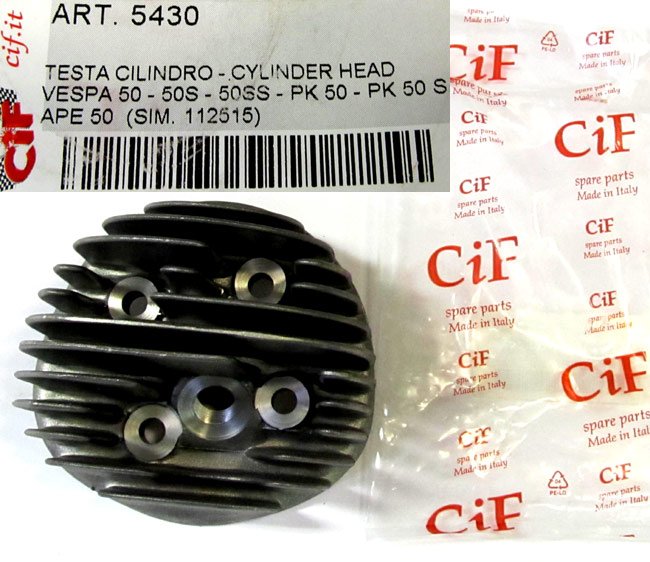 Vespa 50/50s/ss/pk50 Cilinderkop 50cc Pk