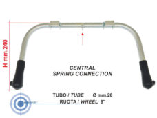 Vespa Super 125/150 Middenstandaard Verzinkt Dia 20 Voor Wiel 8" 125cc Since Vn83t 150cc Vbb1t