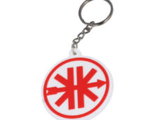 Kreidler nøglering med Kreidler logo 3D blød gummi diameter 50 mm