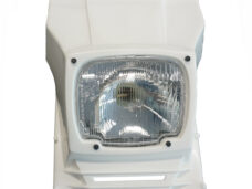 Universeel Koplampspoiler Wit Enduro Inclusief Lichtunit Ba20 6v - 12v Yamaha - Honda - Suzuki - Derbi - Kawasaki - Universeel