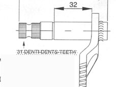 China Scooter/qmb139/gy6 Kickstartas 31 76mm Buzzetti