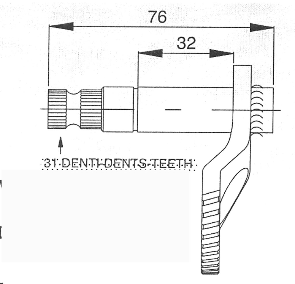 China Scooter/qmb139/gy6 Kickstartas 31 76mm Buzzetti
