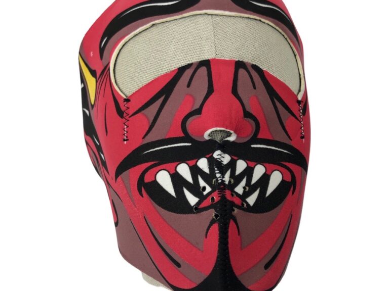 Universeel Foam Masker Red Devil Winddicht En Zeer Warm - Neopreen - 18cm X 21cm Moped Bandana / Masker