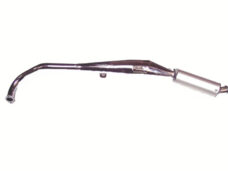 Bullet 28mm chroom expansie-uitlaat voor Tomos A3 en A35 brommer