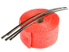 Universeel Bromfiets Werkplaats Scooter Thermische / Isolatie Hitte Uitlaat Band / Tape Rood 50mm Breed - 5 Meter Lang - 1.5mm Dik