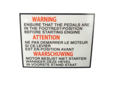 Yamaha Waarschuwingssticker Yamaha Fs1 / Rd 73 Transparant Eng - Fr - Nl 93 X 73mm