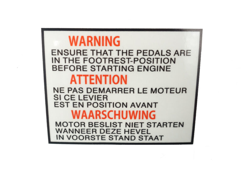 Yamaha Waarschuwingssticker Yamaha Fs1 / Rd 73 Transparant Eng - Fr - Nl 93 X 73mm
