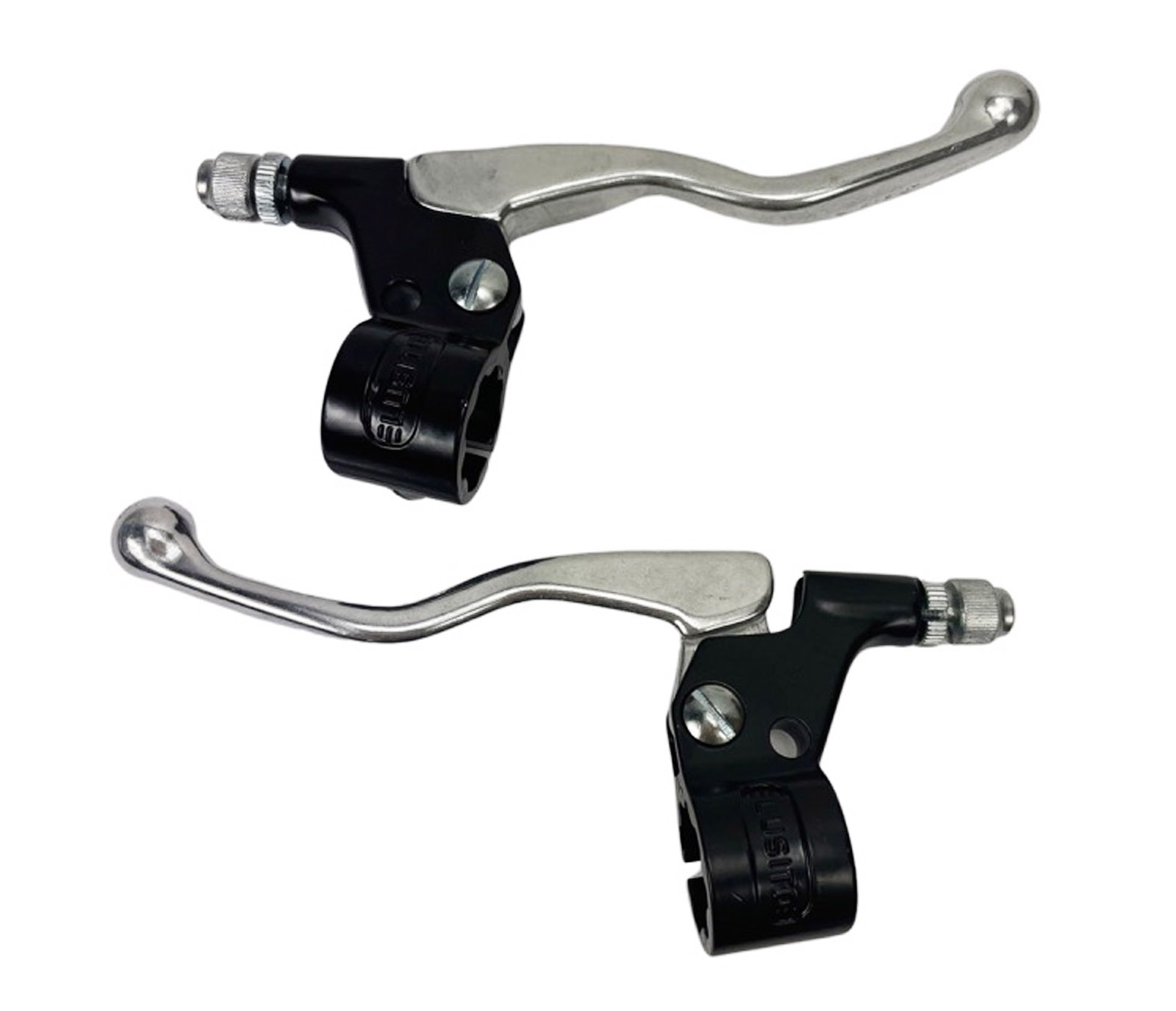 Universeel/puch Maxi Remgreep Set Kort Lusito Aluminium Handel Set Stuur Zwart/chroom Stuur