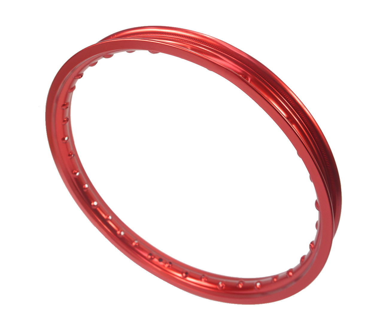 UNIVERSEEL HONDA PUCH BROMFIETS Velg 17 x 1.2 rood geanodiseerd aluminium - past op alle 2.00 - 2.25 - 2.50 banden 17 inch - 42mm breed RIGIDA