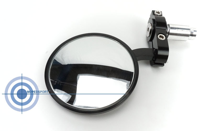 Universele ronde aluminium spiegelset voor scooter en brommer stuurmontage