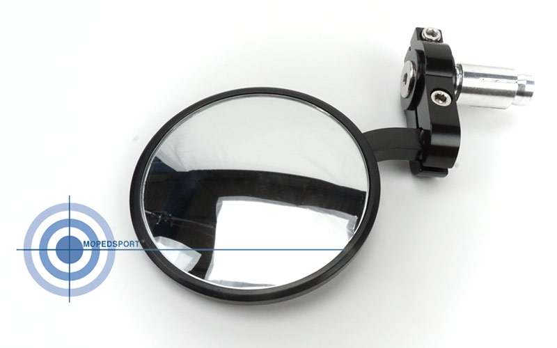 Universele ronde aluminium spiegelset voor scooter en brommer stuurmontage