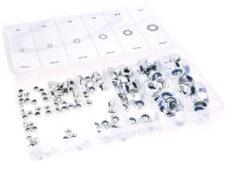 Universeel Assortiment Set Moeren 146-delig 6 Maten: - M4 35 Stuks - M5 35 Stuks - M6 25 Stuks - M8 25 Stuks - M10 16 Stuks - M12 10 Stuks