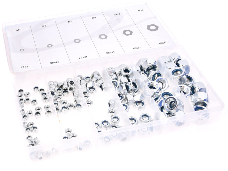 UNIVERSEEL Assortiment set moeren 146-delig 6 maten: - M4 35 STUKS - M5 35 STUKS - M6 25 STUKS - M8 25 STUKS - M10 16 STUKS - M12 10 STUKS