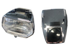 Puch Maxi Koplamp Vierkant + Schakelaar Chroom 116mm Gilera Citta (zonder P26s Lampje) 
