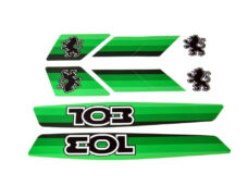 Peugeot 103 Stickerset Groen Peugeot 103 8-delig