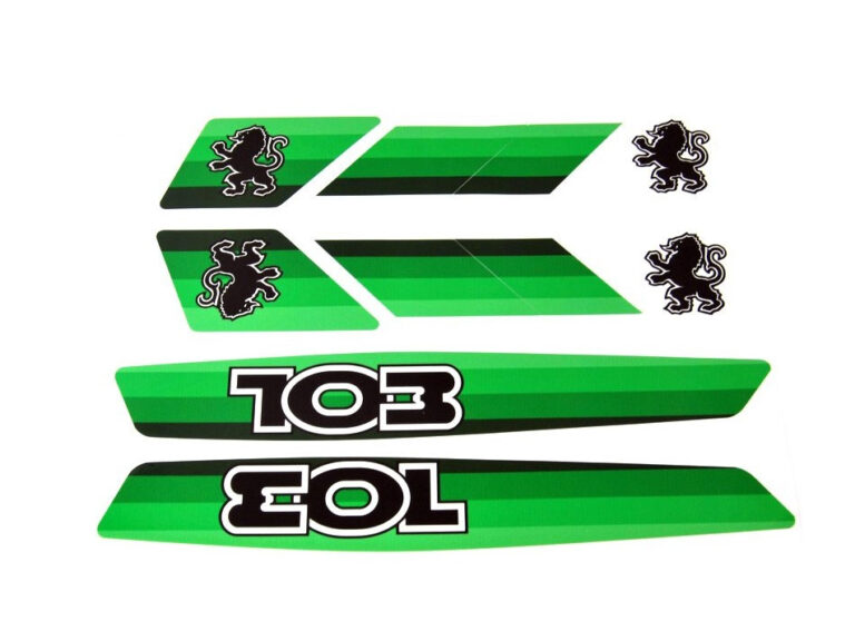 Peugeot 103 Stickerset Groen Peugeot 103 8-delig
