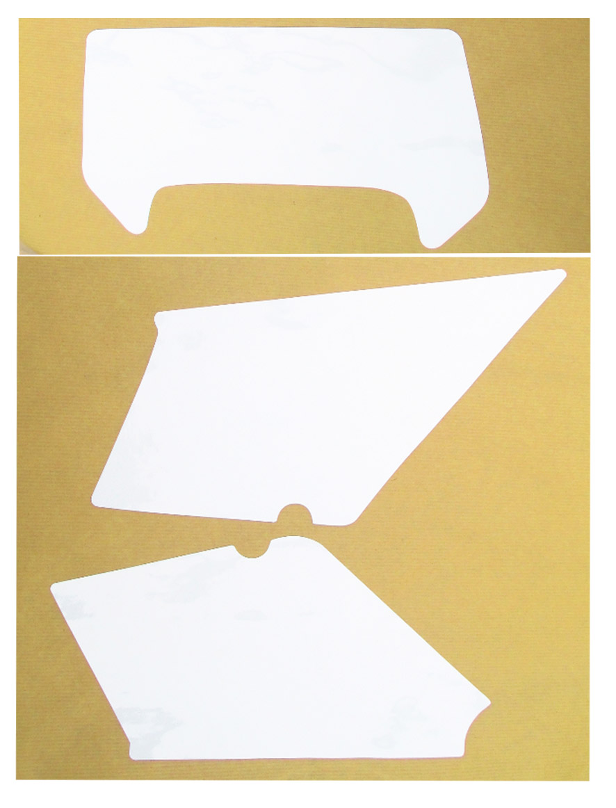 Honda Mt Stickerset 3-delig Honda Mt Wit (blackout Folie) (laatste Model Mt Kappenset)