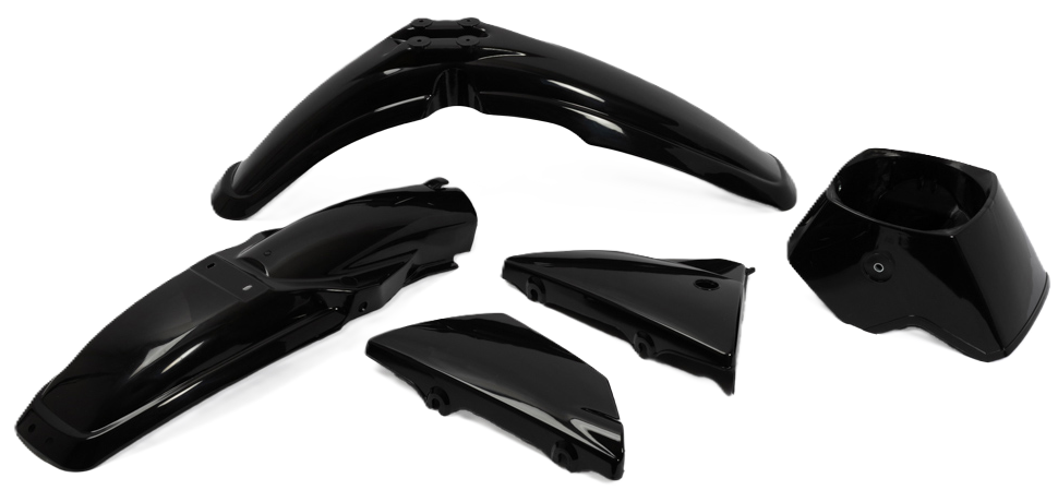 Yamaha Dt50 Mx80 Kappen Beplating Set Plastic Passend Voor Dt50 / Dt80mx Zwart Plaatset (als Origineel 5j1-21511-10 5j0-21611-10 5j0-21711-10 5j0-21721-10 5j0-84130-30-33)