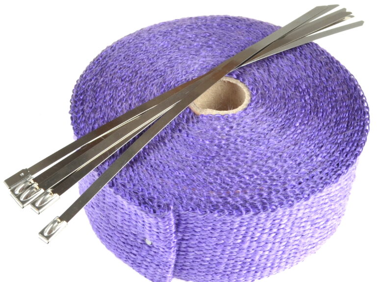 UNIVERSEEL Thermische / isolatie hitte uitlaat band / tape paars 50MM breed - 10 M lang - 1.5MM dik