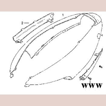 Aprilia Framecover Sr50 Www 2000 Zwart 8249539 Frame Delen/zijscherm