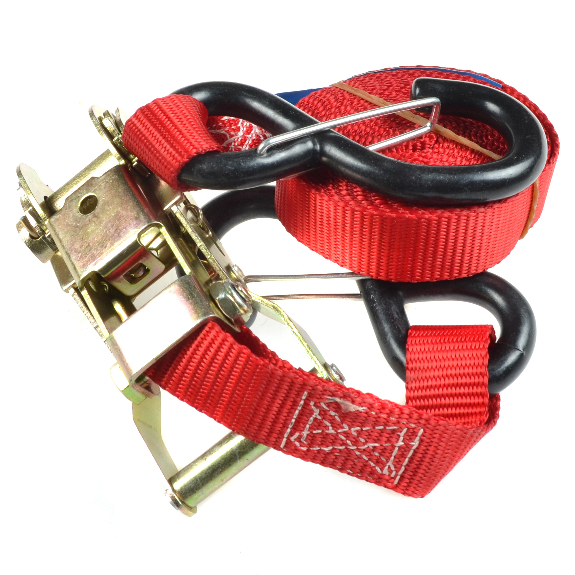 UNIVERSEEL Spanband versterkt 680 KG - 2.4CM breed - 365CM lang rood