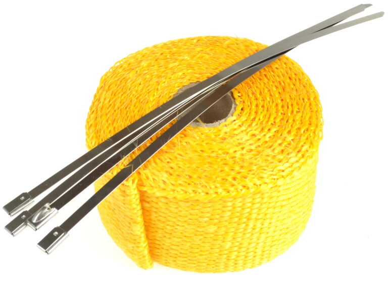 Universeel Thermische / Isolatie Hitte Uitlaat Band / Tape Geel 50mm Breed - 5 M Lang - 1.5mm Dik