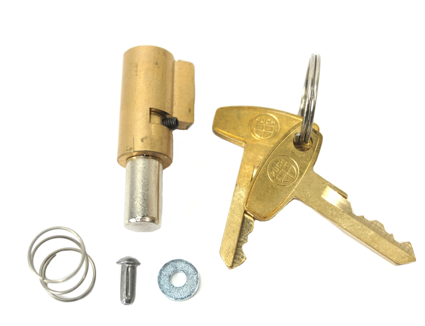 Puch Ms Vs Ds Mx Maxi Stuurslot Als Origineel 12mm Pen 8mm - Ms, Vs, Ds, Mc - Maxi Mv50s Vz50 Mc50 Mv50x S Sl C Jet Cobra - Met 2 Sleutels Als Origineel Puch