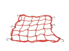 Universalt Bagagenät 40x40cm Röd 6 Krokar För Bakre Pakethållare / Hjälm