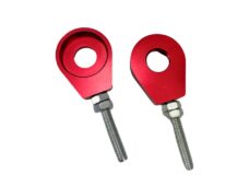 Universeel Puch Maxi Tomos Kettingspanner M6 12mm Cnc Aluminium Geanodiseerd Rood Set