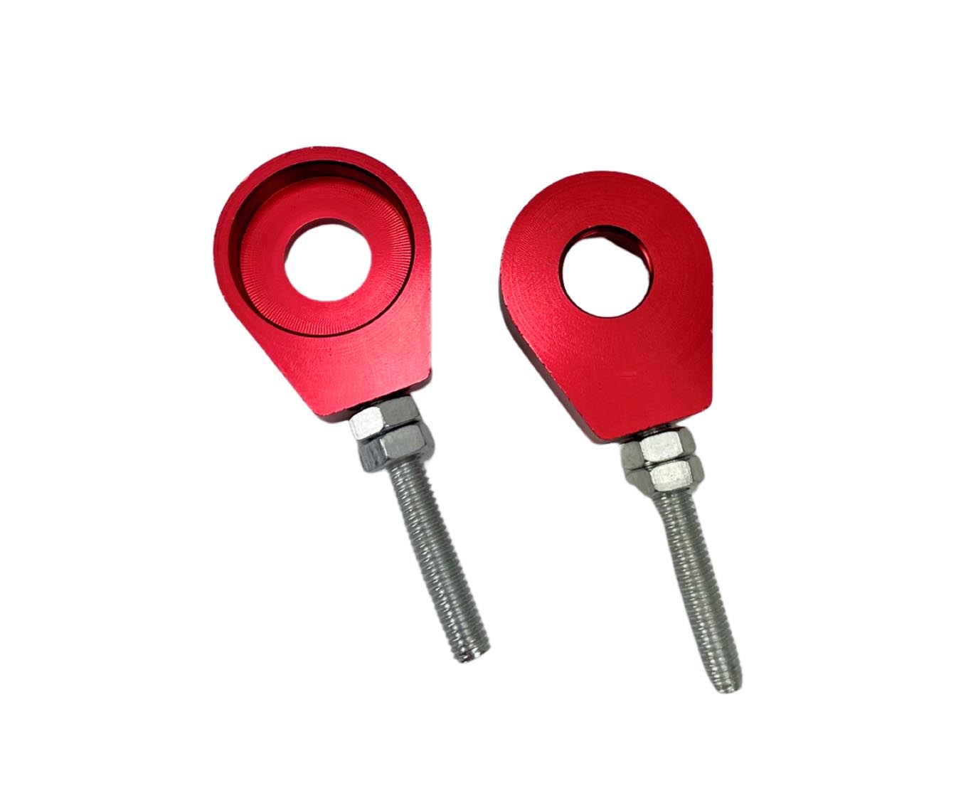 Universeel Puch Maxi Tomos Kettingspanner M6 12mm Cnc Aluminium Geanodiseerd Rood Set