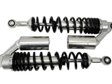 Universeel Puch Maxi Moped Schokbrekers / Schokbreker Per Set Achter 360mm Zwart / Aluminium M8 Pneumatisch Verstelbaar