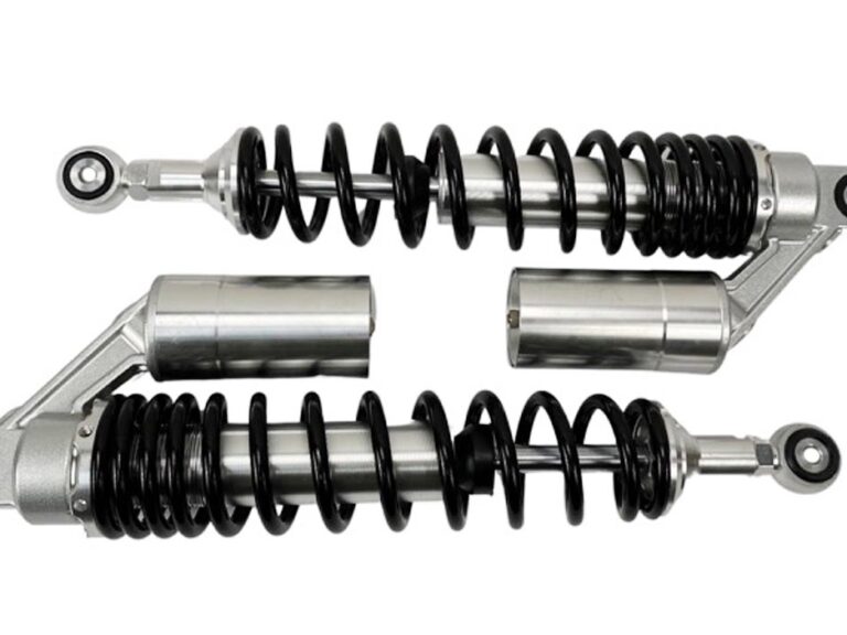 Universeel Puch Maxi Moped Schokbrekers / Schokbreker Per Set Achter 360mm Zwart / Aluminium M8 Pneumatisch Verstelbaar
