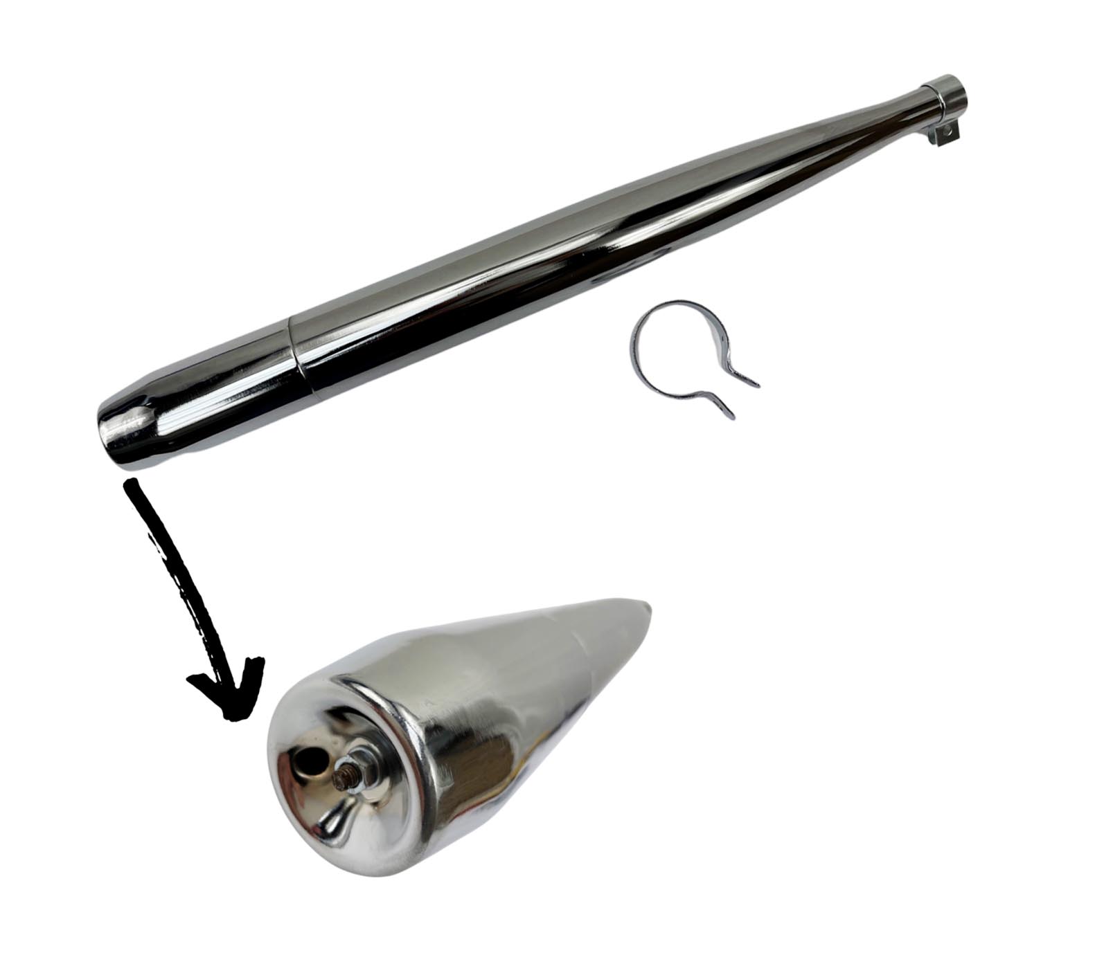 Sachs Hercules Prima Uitlaatdemper Prima S5 5s,mk2 Diameter Uitlaat: 65mm - Spruitstukaansluiting: 28mm