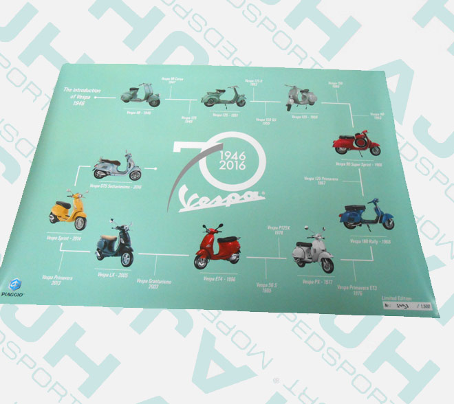 Vespa Poster Groen 1946-2016 Diverse Modellen