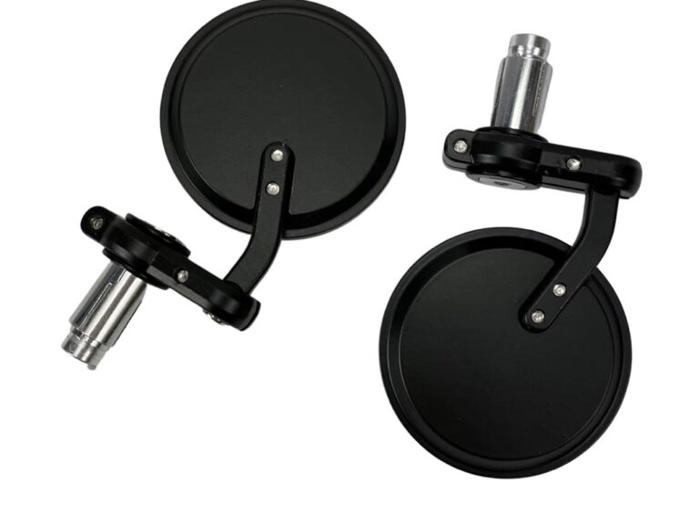 Universele bar-end spiegelset rond zwart 150mm voor scooter en brommer