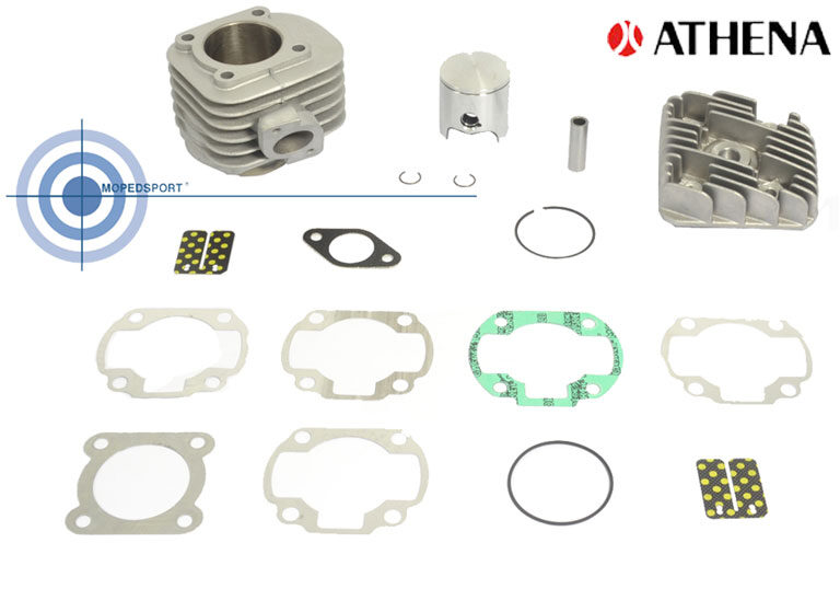 Athena Minarelli Ac Cilinder + Zuiger + Kop 80cc 47.6 12mm Pen Horizontale Motor Mbk Motron P.g.o. Big Max Super Fifty Yamaha Cs Jog Vino Breeze Why Zest Neo`s Luchtkoeling Malagutti Centro Ciak F10 F12 Yesterday 074900/1