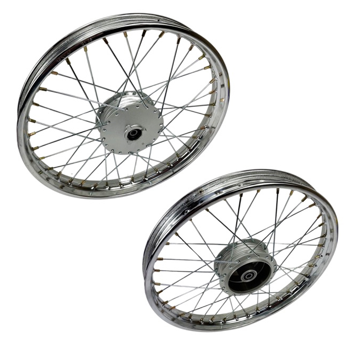 Universeel Spaakwiel Staal Chroom 1.4 X 16 Inch - 10mm As - 132mm Naaf - 97mm Remanker - 2x Lager 6201 2rs - Romet Kadet