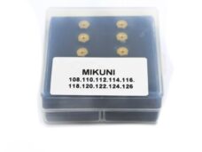Mikuni sproeier set 108 - 126 niet voor originele Mikuni carburateur. past op 10 en 16mm reproductie carburateur Mikuni.