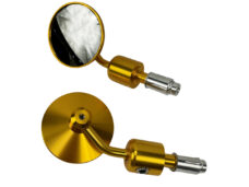 Universeel Spiegelset Bar-end Insteekversie Rond Goud Universeel A-kwaliteit* Links / Rechts Evo 13-22mm Stuur