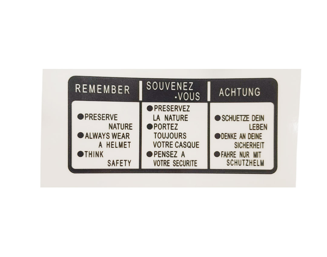 HONDA MB/MT Sticker instructies zwart / transparant MB / MT